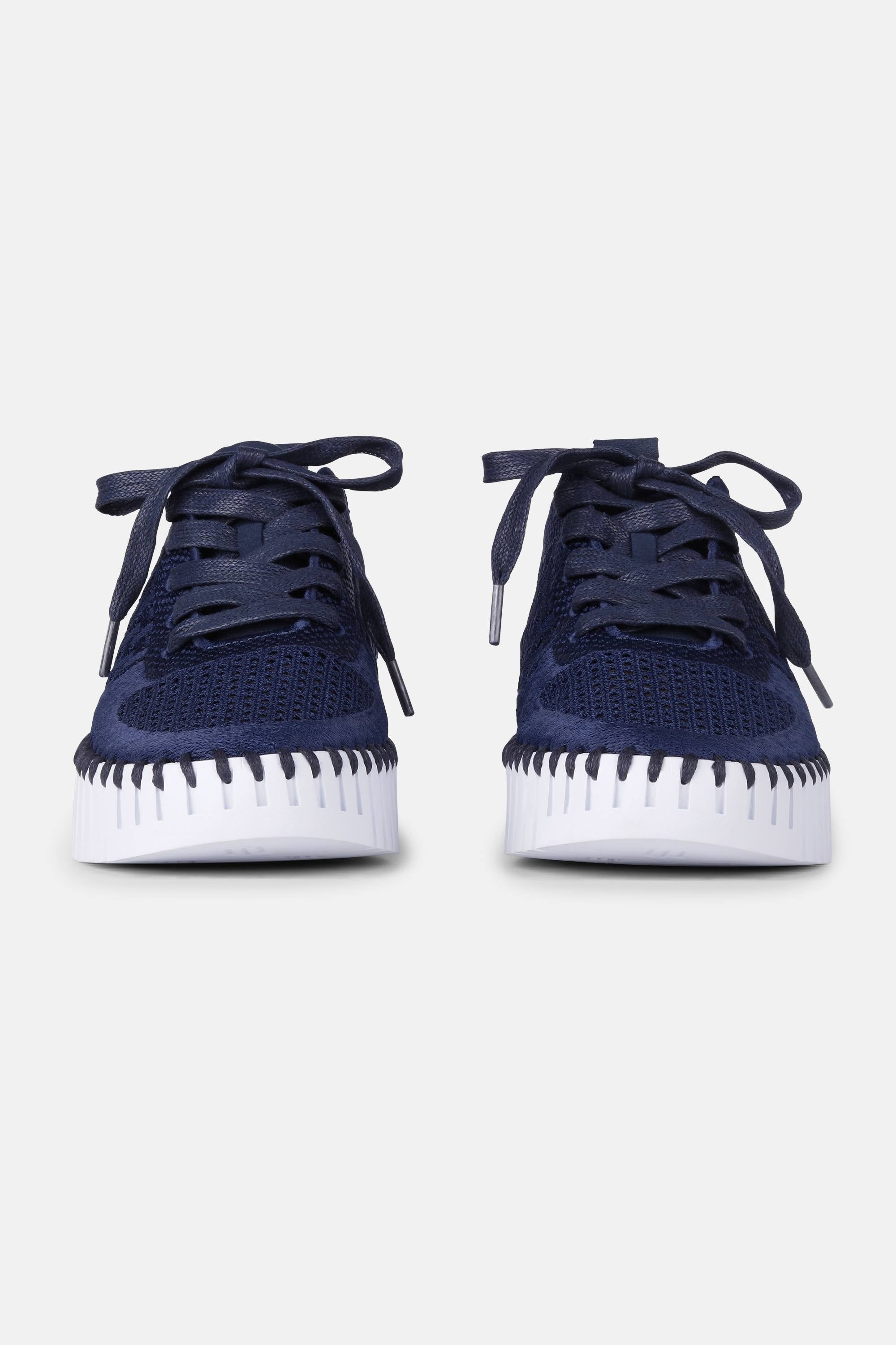Tulip Sko Med Lisser - Dark Indigo White